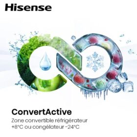 Congélateur Vertical Hisense FT5K310GSFC – 312L, 4 tiroirs, No Frost, Inverter, Connecté WiFi & FreshFit – Image 6