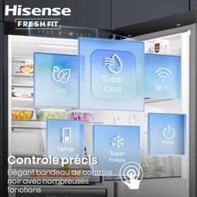 Congélateur Vertical Hisense FT5K310GSFC – 312L, 4 tiroirs, No Frost, Inverter, Connecté WiFi & FreshFit – Image 10