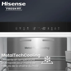 Congélateur Vertical Hisense FT5K310GSFC – 312L, 4 tiroirs, No Frost, Inverter, Connecté WiFi & FreshFit – Image 11