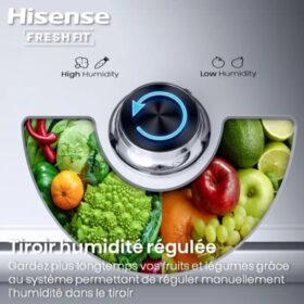 Réfrigérateur 1 Porte Hisense RL5K370GSFC – 372L, FreshFit, No Frost, Inverter & Connecté WiFi – Image 16