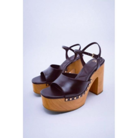 Sandales Plateformes Primark | Talons Bois & Détails Chic - Taille EU 39