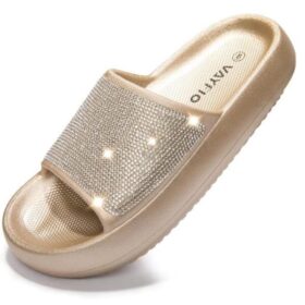 Sandales Plateformes Femme Beige | Strass Scintillants & Confort Nuageux - EU 38 – Image 3