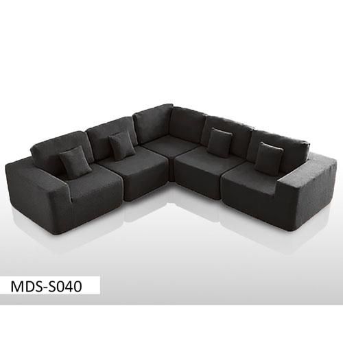 Canapé d'Angle MDS-S040 Tissu, 5 Places et Design Modulable Canapé d'Angle MDS-S040 Tissu, 5 Places et Design Modulable