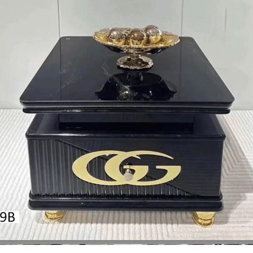 Table Basse Carrée 429B - Design Moderne - 60 x 60 cm - Noire