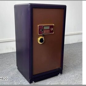 Coffre-fort Sécurisé H820 - 82 cm - 125 kg - Marron et Noir