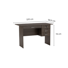 Table de Bureau ECO 4' - 124042 - (4 tiroirs) – Image 2