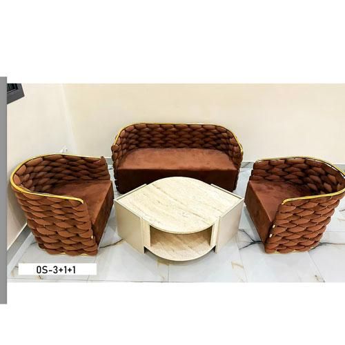 Ensemble Salon 5 Places 0S-1 - Tissu Marron - Confort Moderne Ensemble Salon 5 Places 0S-1 - Tissu Marron - Confort Moderne
