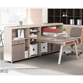 Table bureau 1.4M H100-14 – 7 tiroirs spacieux – Design moderne gris – 1200x600x750 mm