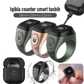 Anneau Intelligent iQIBLA Zikr Ring M02 Pro - Compteur de Tasbih et Rappels de Prière