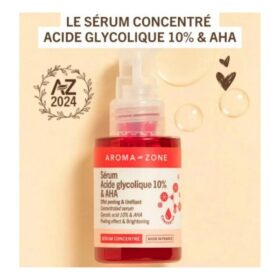 Aroma-Zone Sérum Concentré Acide Glycolique 10% & AHA – Soin Exfoliant Anti-Taches et Anti-Rides