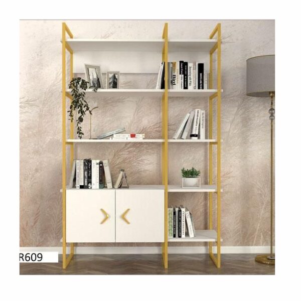 Étagère Industrielle et Vintage R609 - 5 Niveaux avec 2 Portes - 180 x 120 cm