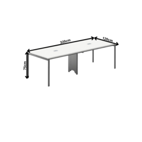 Table de bureau  avec Gestion de Câbles OZ-3506-32 – Image 2