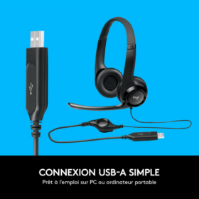 Logitech USB Headset H390 – Casque filaire stéréo avec micro antibruit et confort prolongé – Image 3
