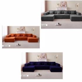 Canapé en U 4 Places - MDS-S039 - Tissu Résistant - 350x180x82 cm