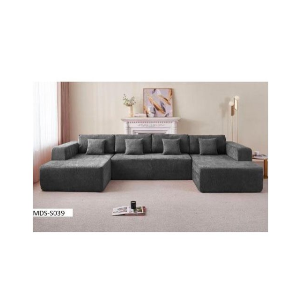 Canapé en U 4 Places - MDS-S039 - Tissu Résistant - 350x180x82 cm