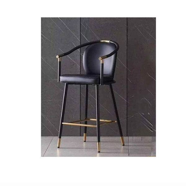 Chaise de Bar Moderne - C109 en Semi-cuir Noir Chaise de Bar Moderne - C109 en Semi-cuir Noir