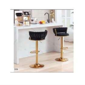 Chaise de Restaurant Bar D06 – Design Moderne et Compact – Noir – 49x51x51 cm – Idéale pour Cuisine, Comptoir et Café