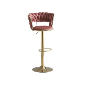 Chaise de Restaurant & Bar 8004 en Velours Rose – Design Ergonomique et Élégant – 38x38x95 cm