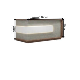 Comptoir de Réception Lumineux à Encadrement Bois OZ-8312-12 – Image 2
