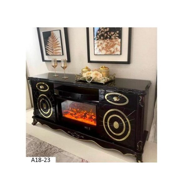 Console Élégante A18-23 – Meuble d’Appoint Noir Chic – 150x40 cm pour Entrée, Salon ou Bureau