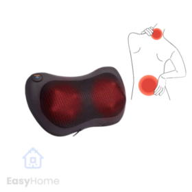 Coussin de Massage Électrique Shiatsu 3D – 8 Rouleaux Chauffants, Noir Bronze, Double Usage Maison & Voiture