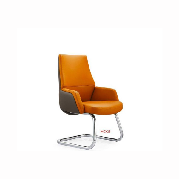 Fauteuil de Visiteurs MCX23 – Sans Roulettes – Confort & Élégance – Orange – 720x720x980 mm