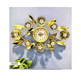 Horloge Murale W191 – Élégance Dorée et Design Contemporain – 95x65 cm