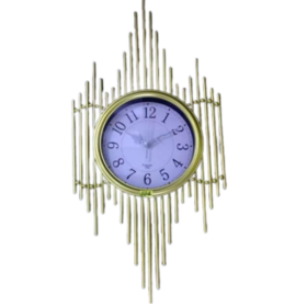 Horloge Murale Design W16 – 85x62 cm – Finition Dorée Élégante pour Salon, Bureau ou Salle à Manger