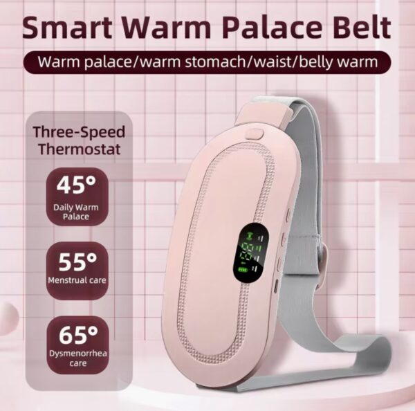 Ceinture Chauffante Menstruelle Intelligente – Soulagement Naturel des Douleurs, 3 Niveaux de Température, USB Rechargeable