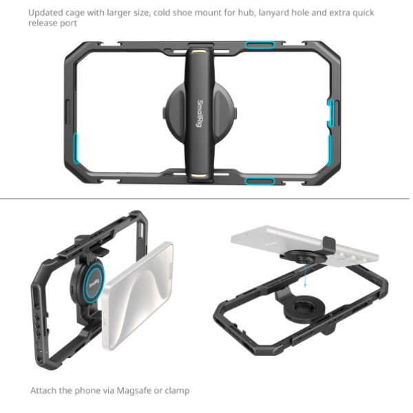 Kit vidéo SmallRig 4704 – Cage, Micro, Lumière et Trépied pour Tournage Pro Smartphone Kit vidéo SmallRig 4704 – Cage, Micro, Lumière et Trépied pour Tournage Pro Smartphone