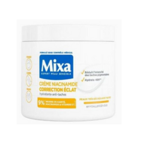 Mixa Crème de Corps Niacinamide Correction Éclat – Visage, Corps, Mains – Anti-Taches & Hydratation Intense – Peaux Sèches à Ternes