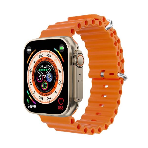 Montre Connectée WSTER WS-GS8 - Écran 2.2" et Appels Bluetooth - Orange et Noir Montre Connectée WSTER WS-GS8 - Écran 2.2" et Appels Bluetooth - Orange et Noir