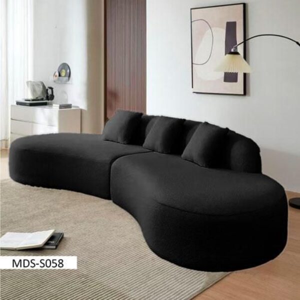 Canapé Incurvé 4 Places MDS-S058 en Tissu  : Confort et Élégance
