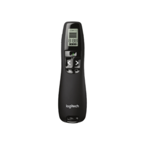 Logitech R800 – Pointeur Laser Vert Professionnel, Présentateur Sans Fil, Écran LCD, Portée 30m