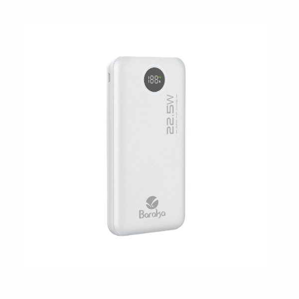 Power Bank-Baraka BRK-PB22 Blanc (10000MAH) (Haute Capacité pour Smartphones et Tablettes) Power Bank-Baraka BRK-PB22 Blanc (10000MAH) (Haute Capacité pour Smartphones et Tablettes)