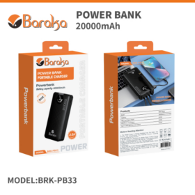 Power Bank-Baraka BRK-PB33 Noir (20000mAh) – Image 2