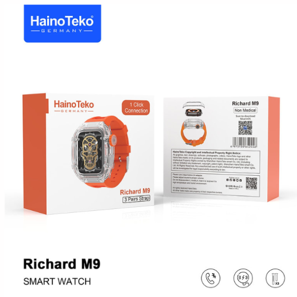 Montre Connectée HainoTeko Richard M9 - Écran AMOLED, Appels et 3 Bracelets Montre Connectée HainoTeko Richard M9 - Écran AMOLED, Appels et 3 Bracelets