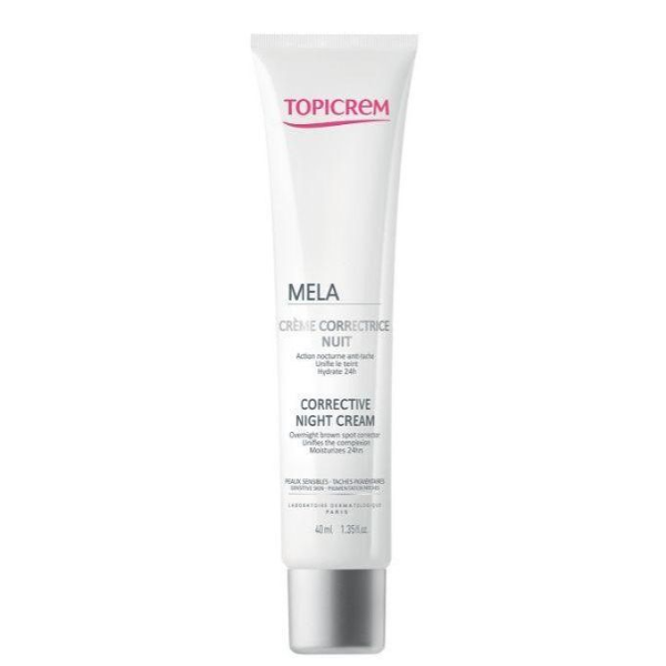 TOPICREM MELA Crème Nuit Anti-Taches Peeling Doux – Correction et Éclat Visibles Nuit Après Nuit (40ml)