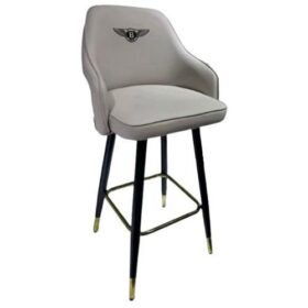 Chaise de Bar et de Restaurant - C71 Semi-cuir Gris