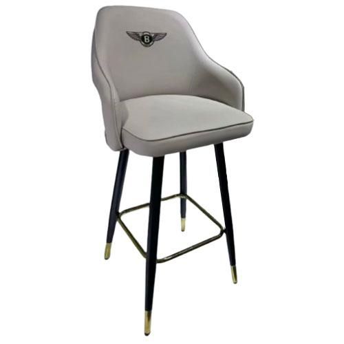 Chaise de Bar et de Restaurant - C71 Semi-cuir Gris