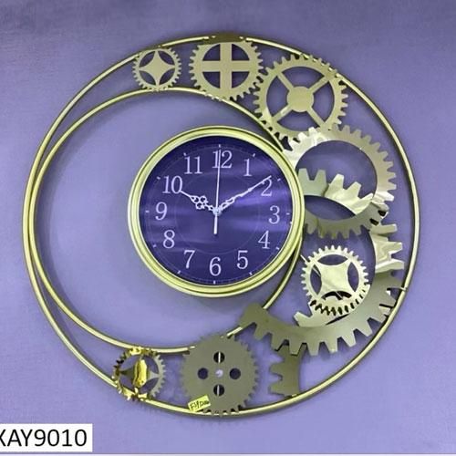 Horloge Murale Dorée XAY9010 – Design Élégant 50x71 cm pour Salon, Bureau ou Salle à Manger