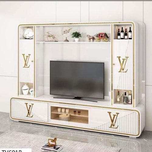 Meuble TV Mural TV601B - Rangement Modulaire - 200x200 cm - Beige Meuble TV Mural TV601B - Rangement Modulaire - 200x200 cm - Beige