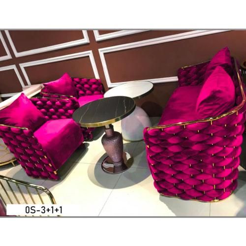Ensemble Mini Salon 5 Places VIP 0S-1 : Design Moderne en Rose Ensemble Mini Salon 5 Places VIP 0S-1 : Design Moderne en Rose