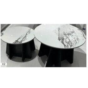 Lot de 2 Tables Basses Gigognes V2 - Gris et Noir