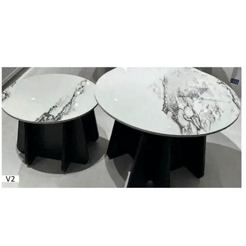 Lot de 2 Tables Basses Gigognes V2 - Gris et Noir Lot de 2 Tables Basses Gigognes V2 - Gris et Noir