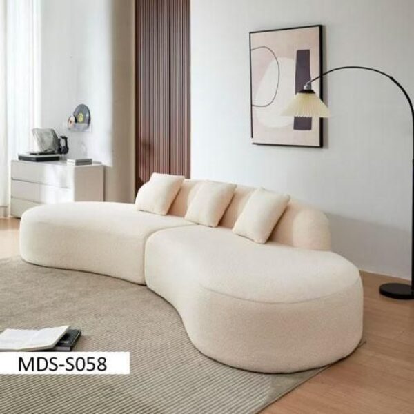 Canapé Incurvé 4 Places MDS-S058 en Tissu  : Confort et Élégance