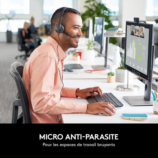 Logitech USB Headset H340 – Casque USB Confortable avec Micro Anti-Bruit pour PC et Télétravail Logitech USB Headset H340 – Casque USB Confortable avec Micro Anti-Bruit pour PC et Télétravail
