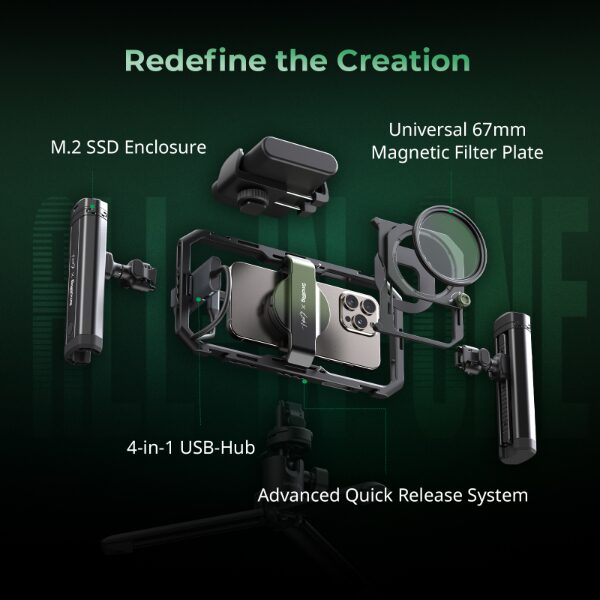Kit vidéo smartphone SmallRig 4596 – Édition Brandon Li, complet et prêt à filme Kit vidéo smartphone SmallRig 4596 – Édition Brandon Li, complet et prêt à filme