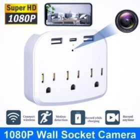 Chargeur USB avec Caméra Espion 2-en-1 – Mini Caméra de Surveillance 1080P Sans Fil, Détection de Mouvement & Vision Nocturne – 6 Ports USB