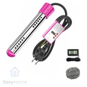 Chauffe-eau électrique portable 3000 W – Chauffage rapide avec thermomètre LCD – Sécurité inox